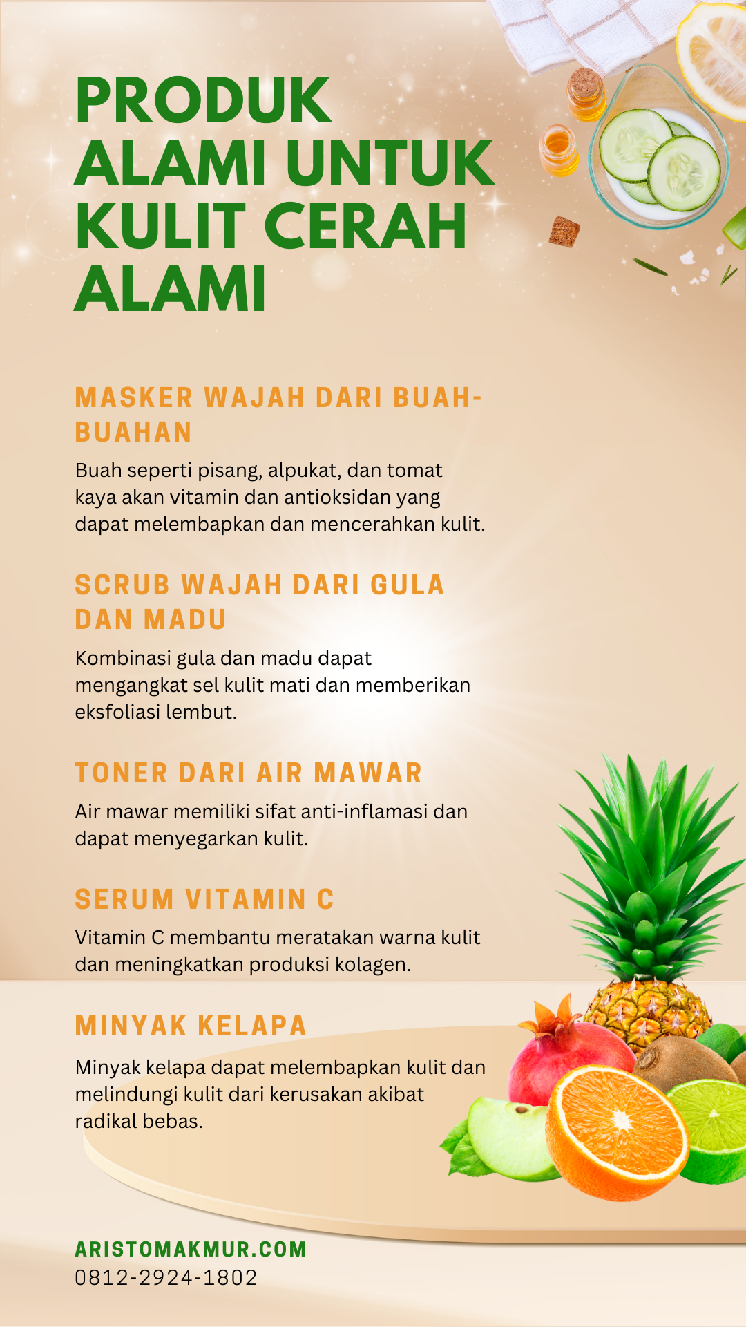 Kulit Cerah Alami Dengan Bahan Alami