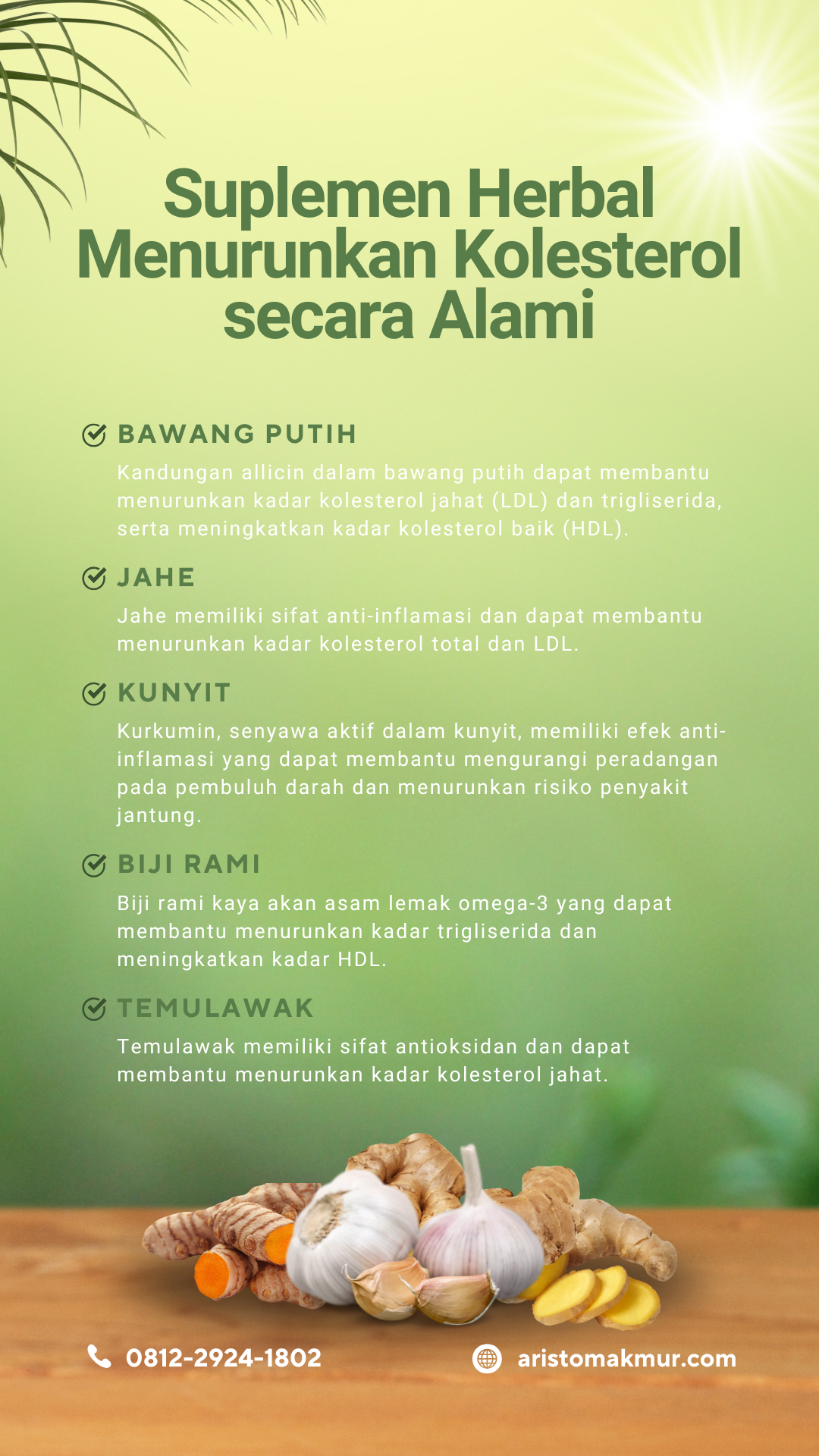 Suplemen Herbal Menurunkan Kolesterol Secara Alami