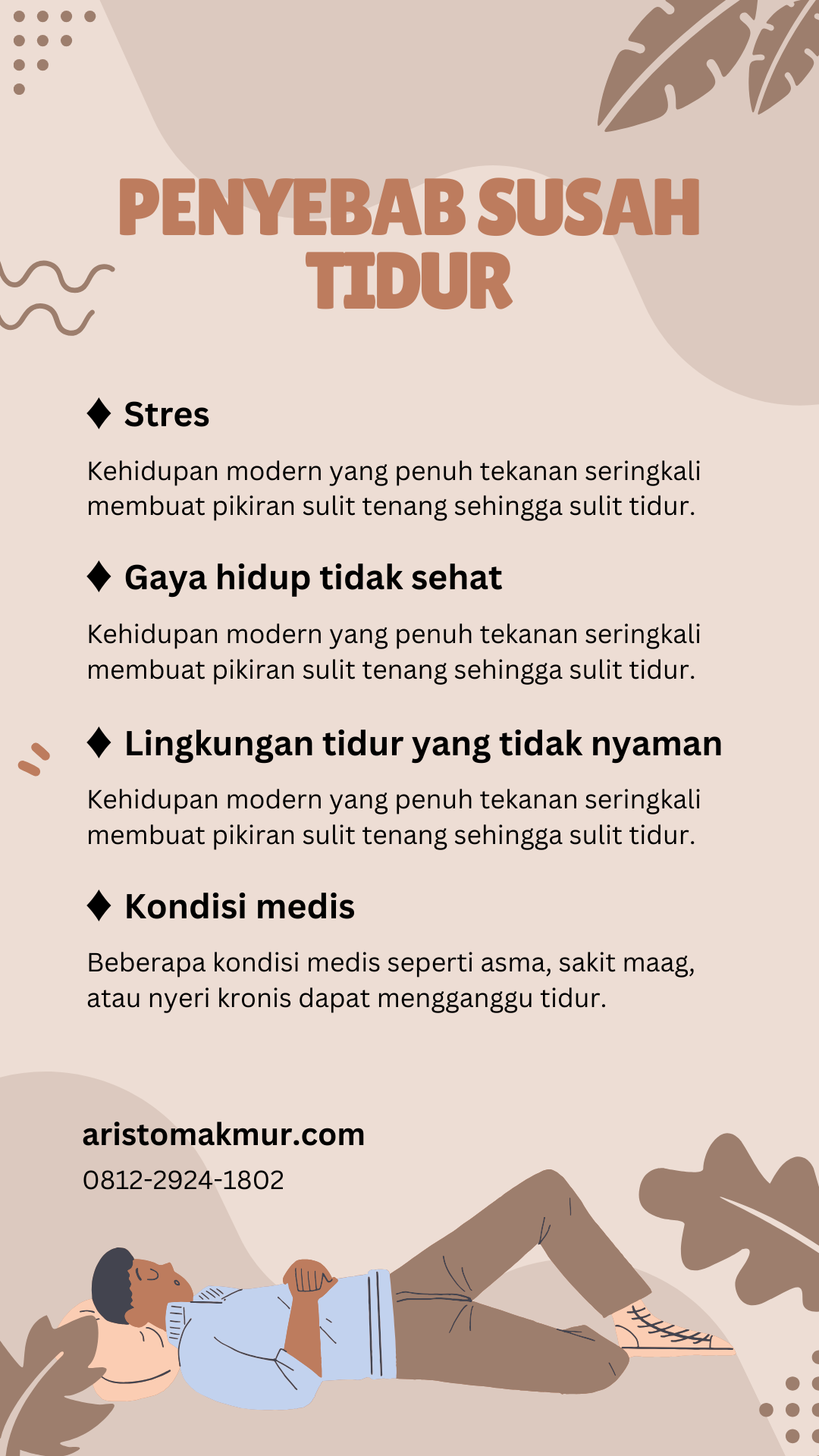 Penyebab Susah Tidur